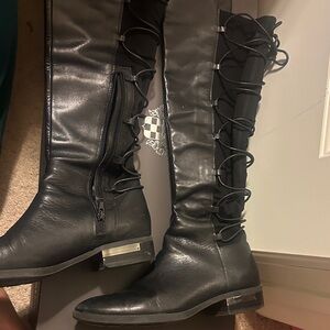 Vince Camuto Black Knee-High Boots